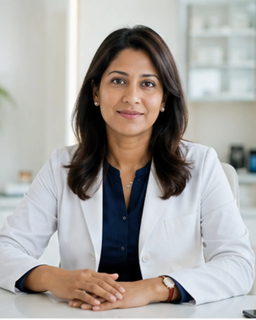 Portrait of fictional professional Dr. Rhea Narula