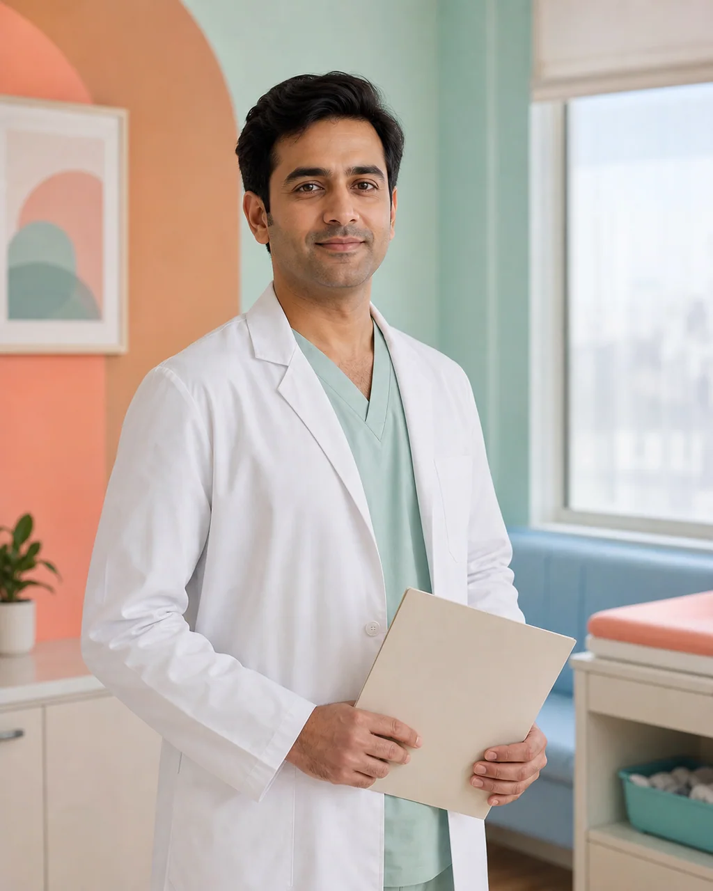 Portrait of fictional paediatrician Dr. Ishaan Wadhwa