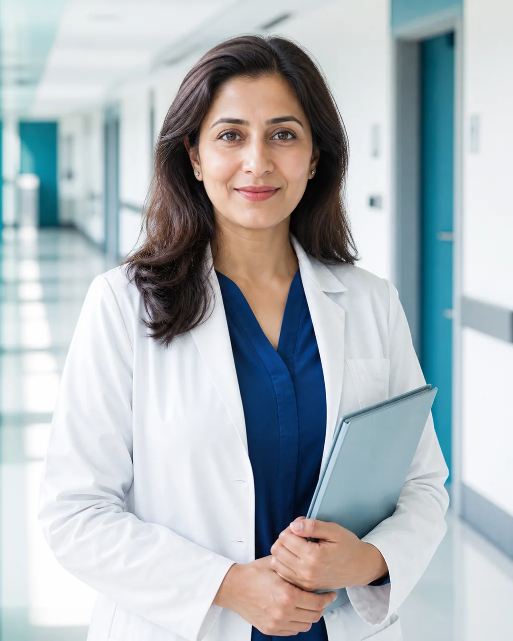 Portrait of fictional physician Dr. Meera Vashisht