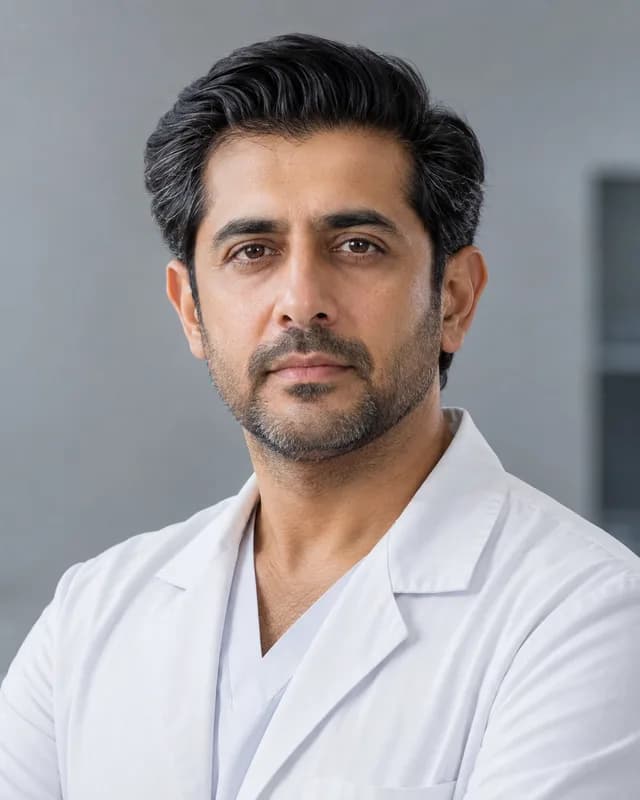 Fictional portrait of Dr. Aditya Malhotra