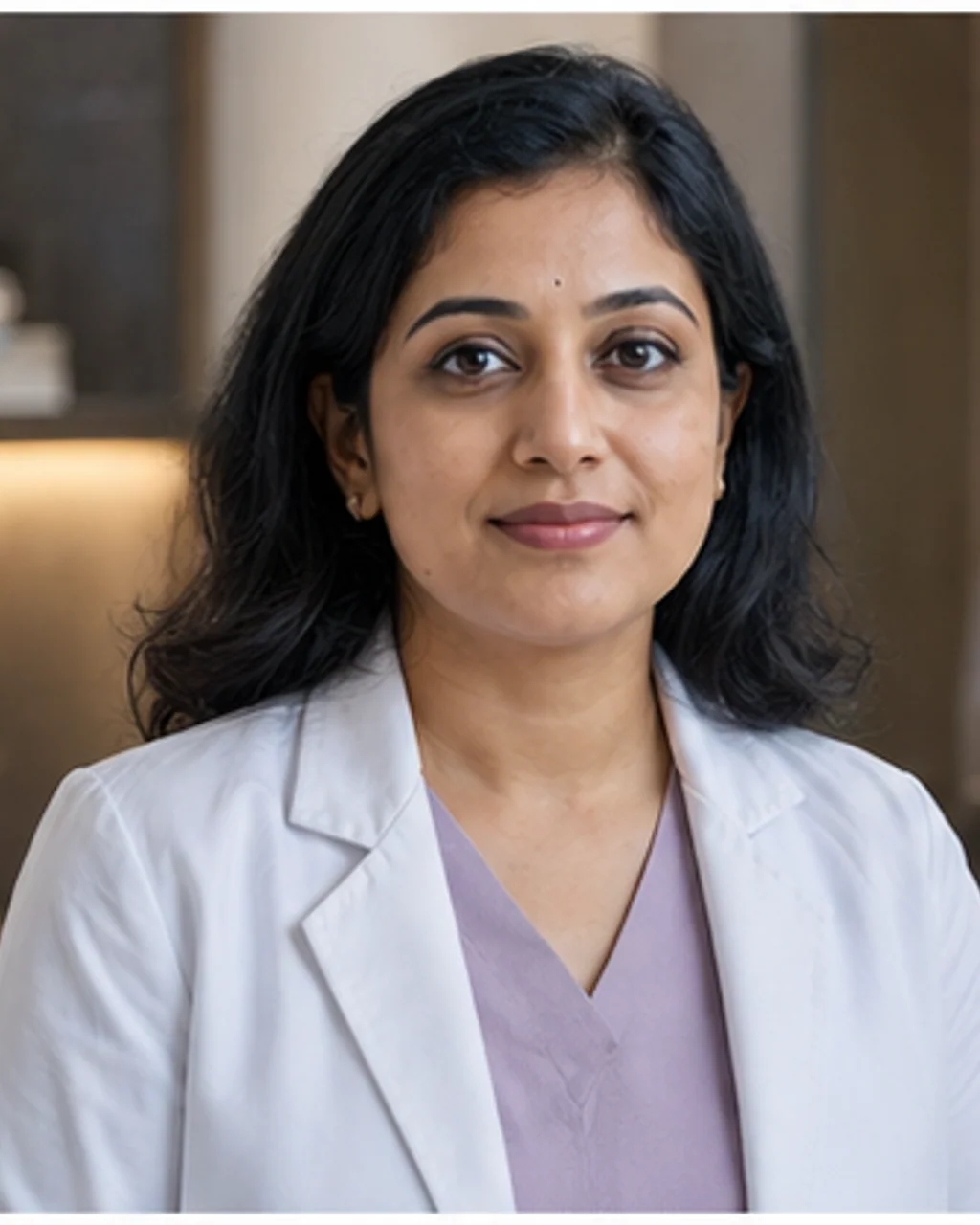 Portrait of fictional professional Dr. Sana Qureshi
