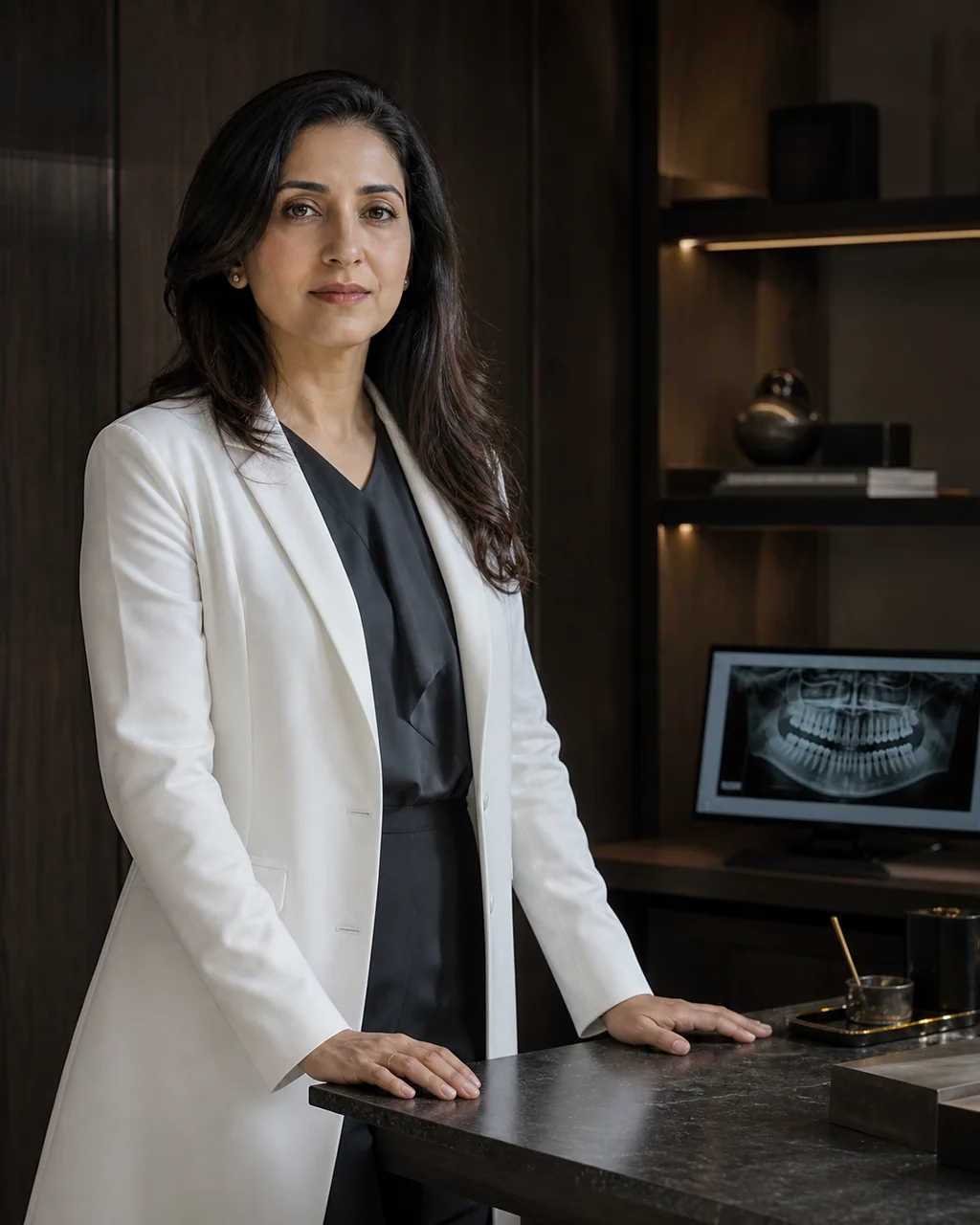 Portrait of fictional prosthodontist Dr. Naina Oberoi