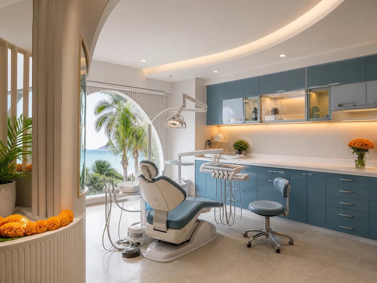 Warm and bright family dental treatment room